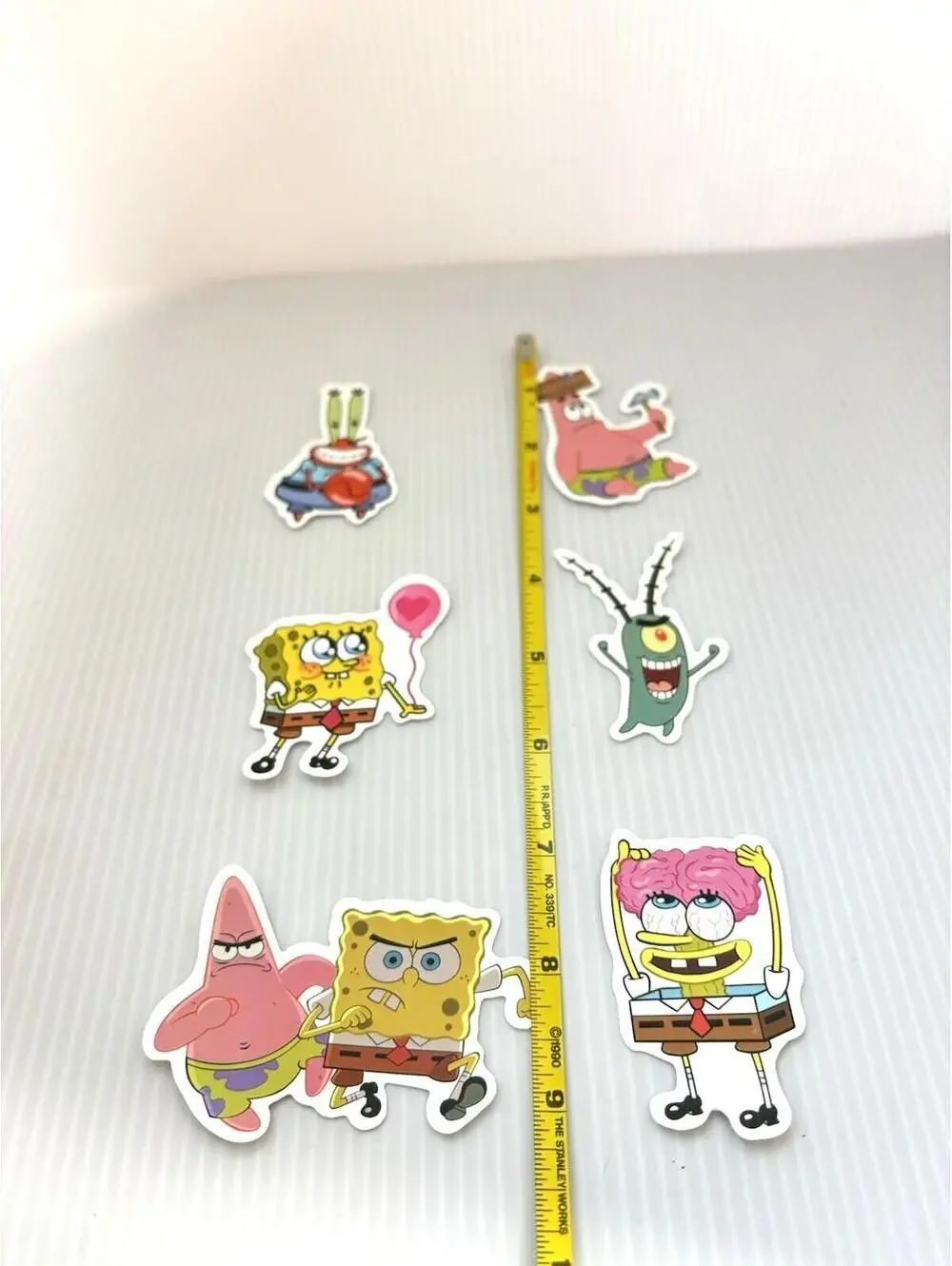 SpongeBob SquarePants 6pc Vinyl Stickers Lot Cartoon Water Bottle Laptop Decals